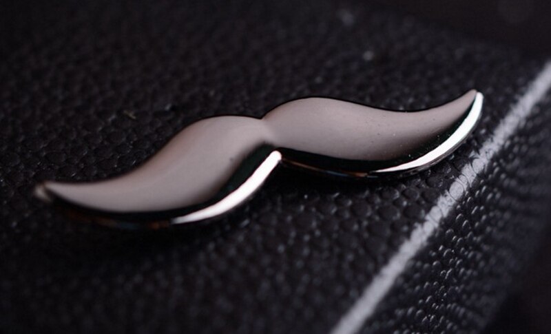 Gtglad 1 stuk Snor Vorm Metalen Dasspeld voor Mannen Slanke Skinny Clip voor Banden Wedding kleine