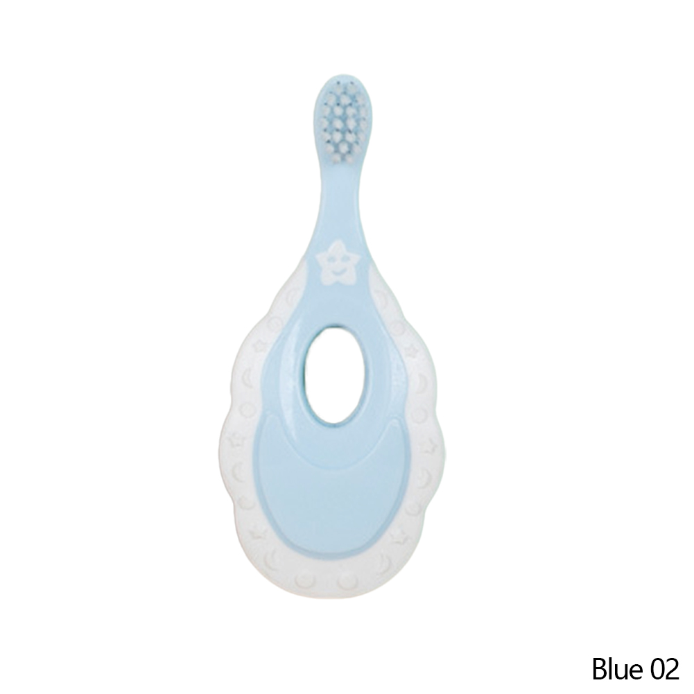 Spazzolino da denti per bambini spazzolino da denti per bambini con manico cura orale pulizia spazzolino da denti spazzola per capelli morbida per bambino 1-3T: Blue 02