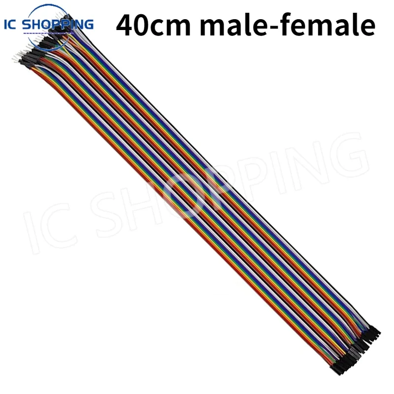 Jumper Wire 40PCS DuPont Line DuPont-kabelverbinding man op man + vrouw naar vrouw en man-vrouw voor Arduino DIY KIT: Black