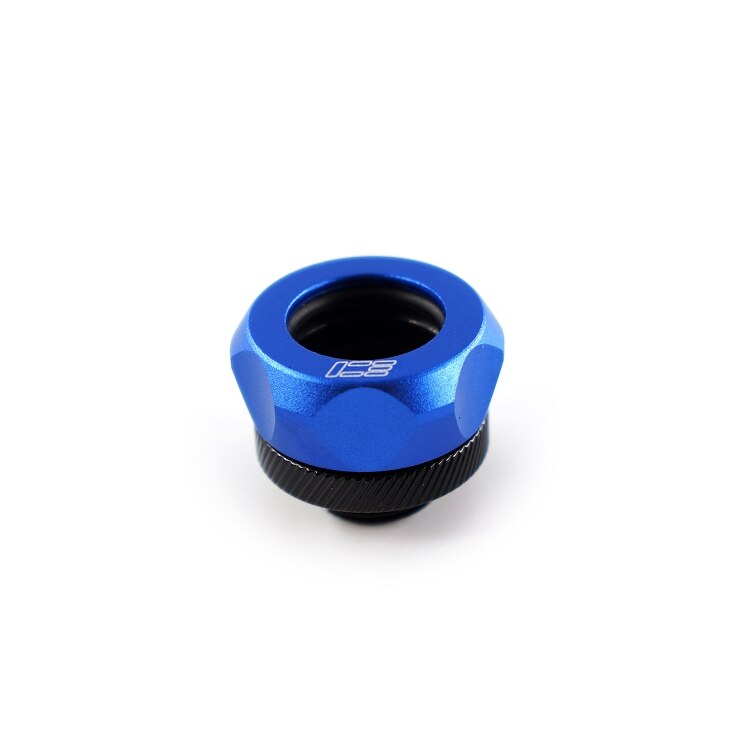 8 stk icemancooler 10 x 14mm petg badekar fittings  g1/4 od14mm stift rør hånd kompression stik sort, hvid, rød, blå cp 25 x 20mm: Blå