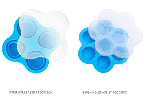 1 pièces silicone vaisselle quatre trous sept trous sain multi couleur simple et pratique enfants spécial boîte alimentaire supplémentaire
