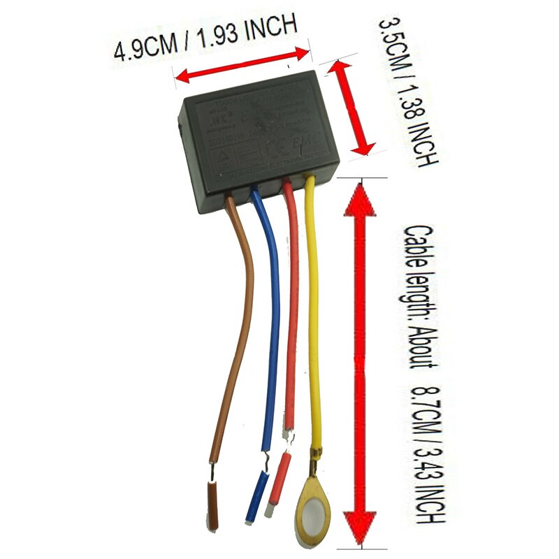 1Pc Touch Schakelaar 220V 1A Elektrische Apparatuur Tafellamp Parts On/Off 3 Way Touch Control Sensor lamp Lamp Verlichting Accessoires