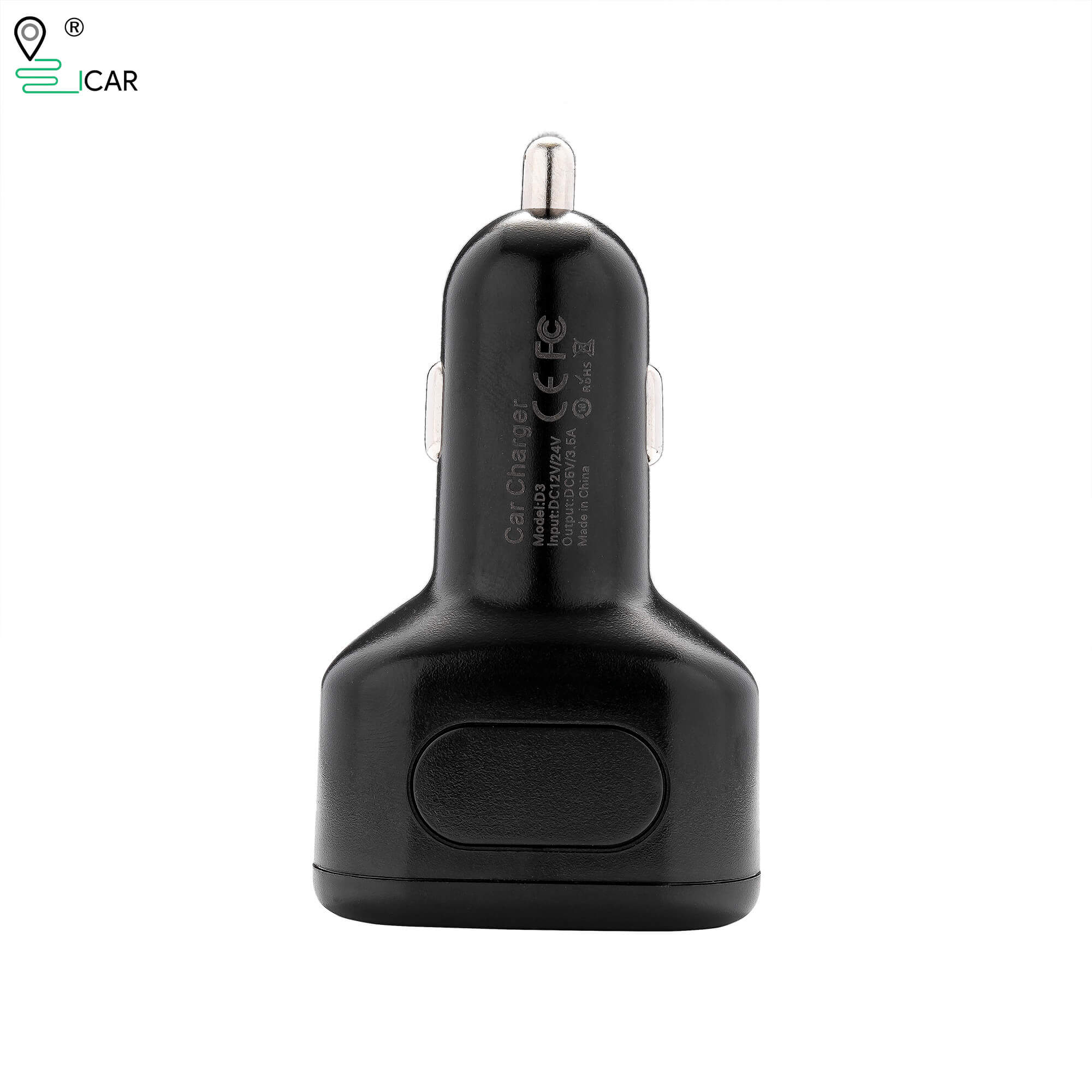 Localizador GPS oculto para vehículo, rastreador de cargador de coche, dos puertos USB para cargador de teléfono, aplicación antirrobo gratis
