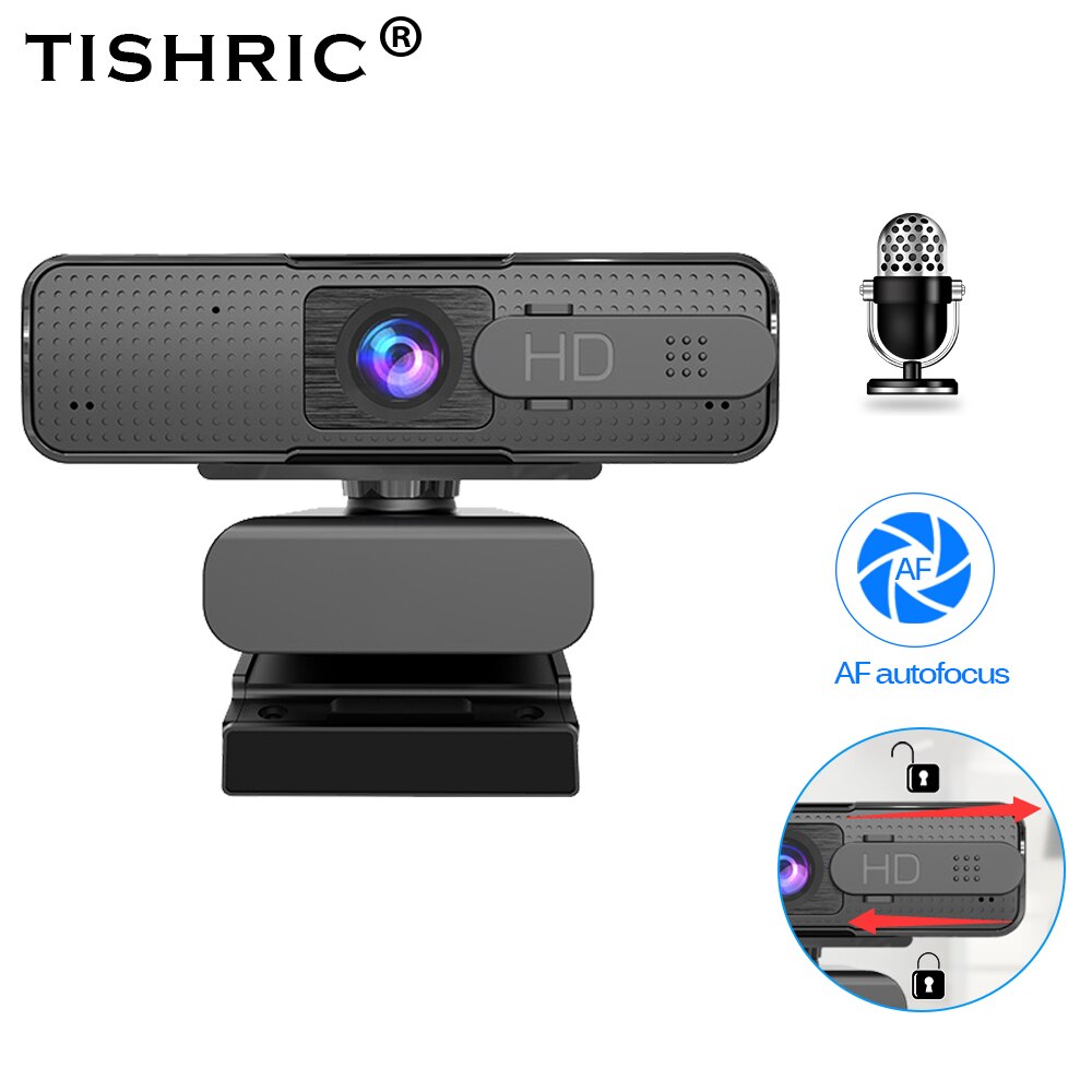 TISHRIC Ashu H701 Webcam 1080P HD Webcam Plug Play messa a fuoco automatica 200W pixel HD microfono incorporato per riunioni di Computer insegnare: Default Title