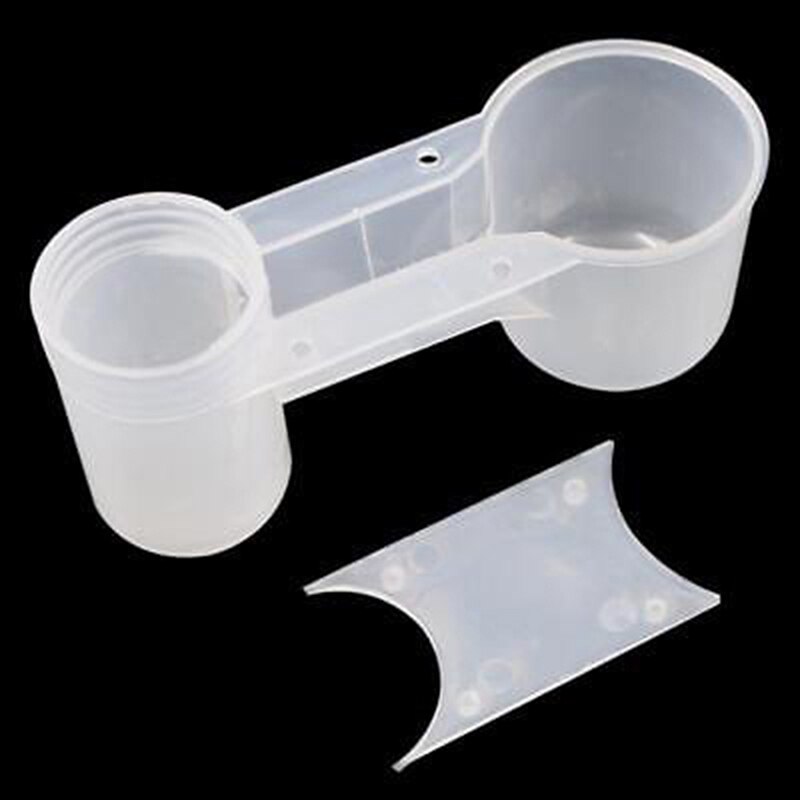 2Pcs Portable Plastic Clear Water Bottle Bird Feeder Drinker Cup for Poultry Dove Pigeon Bird