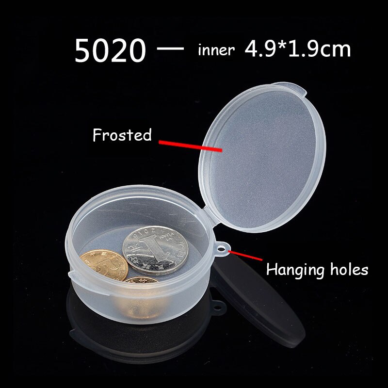 14 sizes Round Small Plastic Box Transparent Box Clear Storage Jars Mini Parts Jewelry Display Box Container Sample Organizer