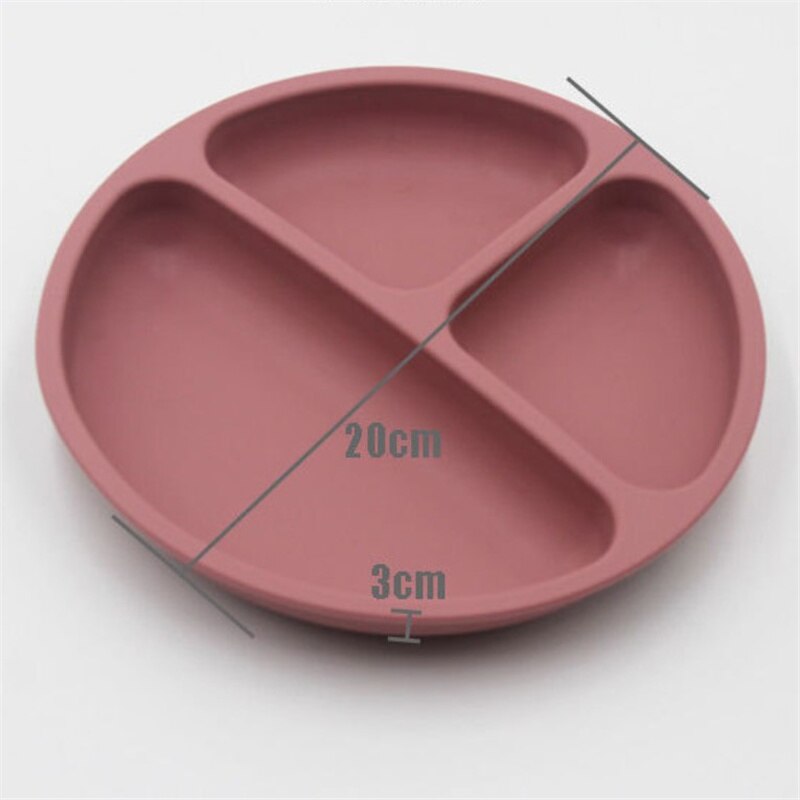 Baby Safe Siliconen Eetkamer Plaat Solid Leuke Cartoon Kinderen Gerechten Zuig Waggel Training Servies Kids Feeding Bowls