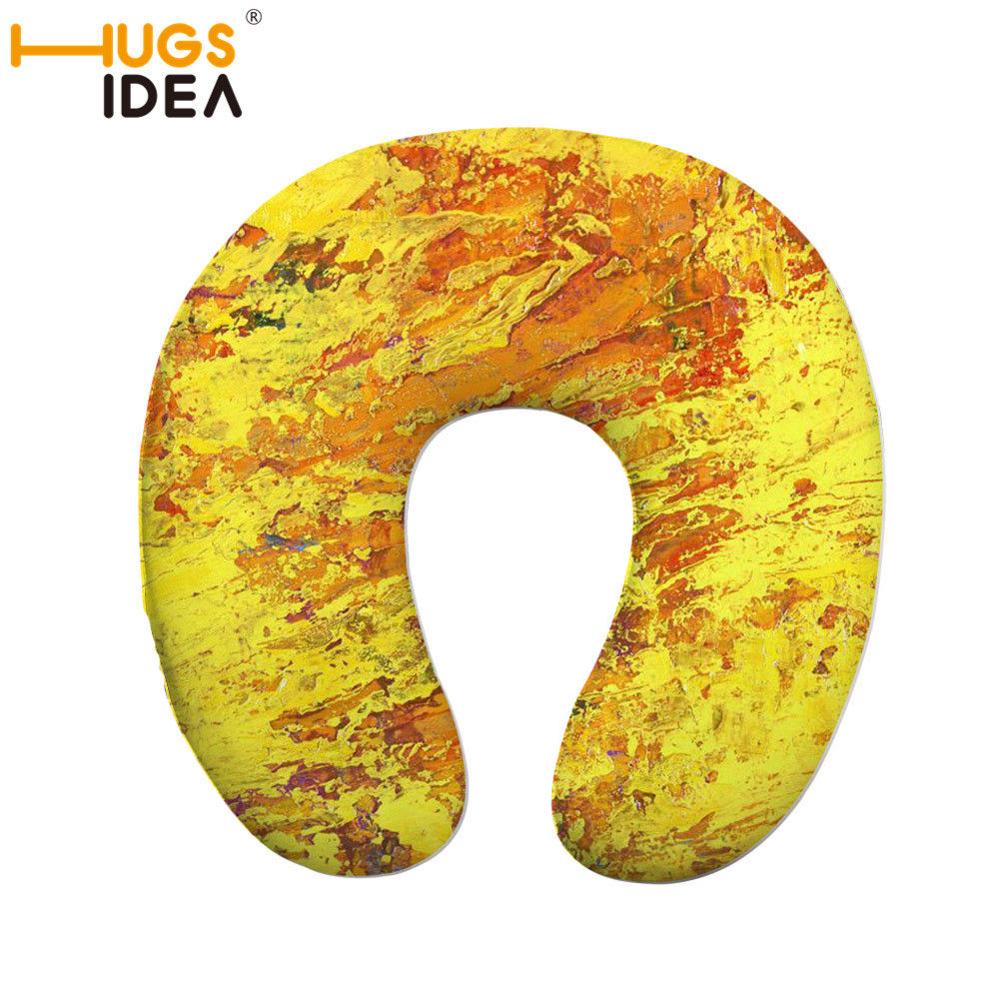 HUGSIDEA-oreiller en forme de U | Confortable motif floral, de styliste, pour le cou, la voiture et le voyage, oreiller en forme de mémoire, pour la voiture et le bureau: CC1888CT