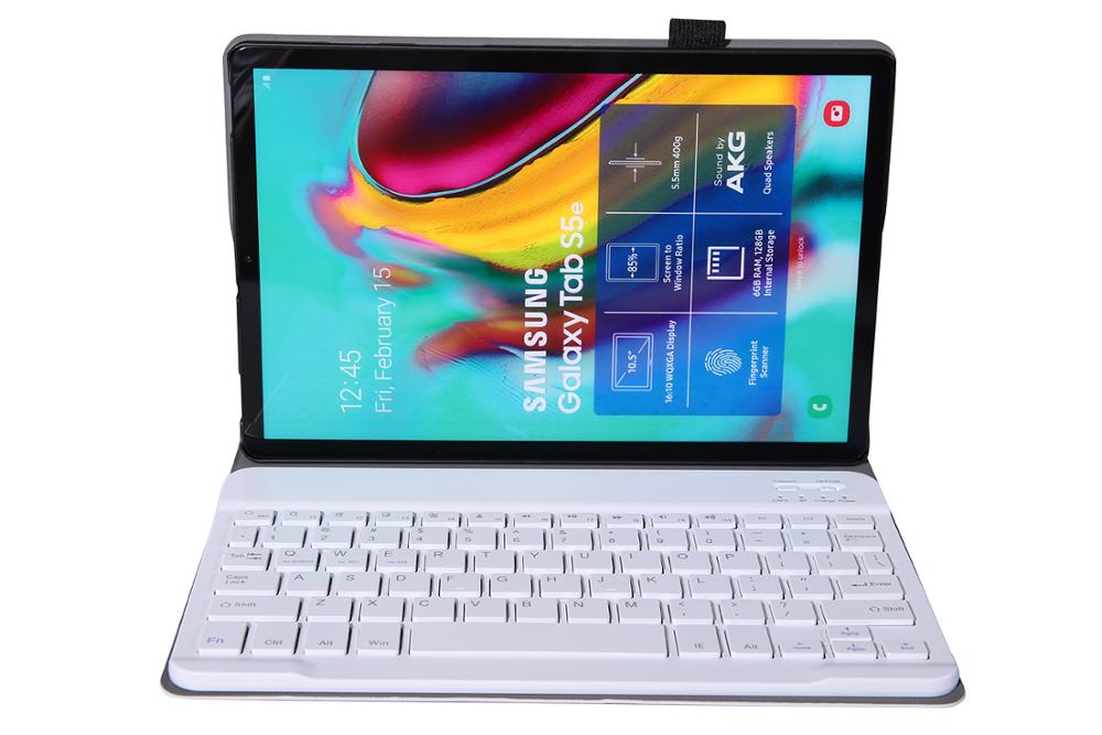 Caso de teclado bluetooth para samsung galaxy tab s6 lite 10.4 "p610 p615 polegada teclado funda capa leve caso suporte fino