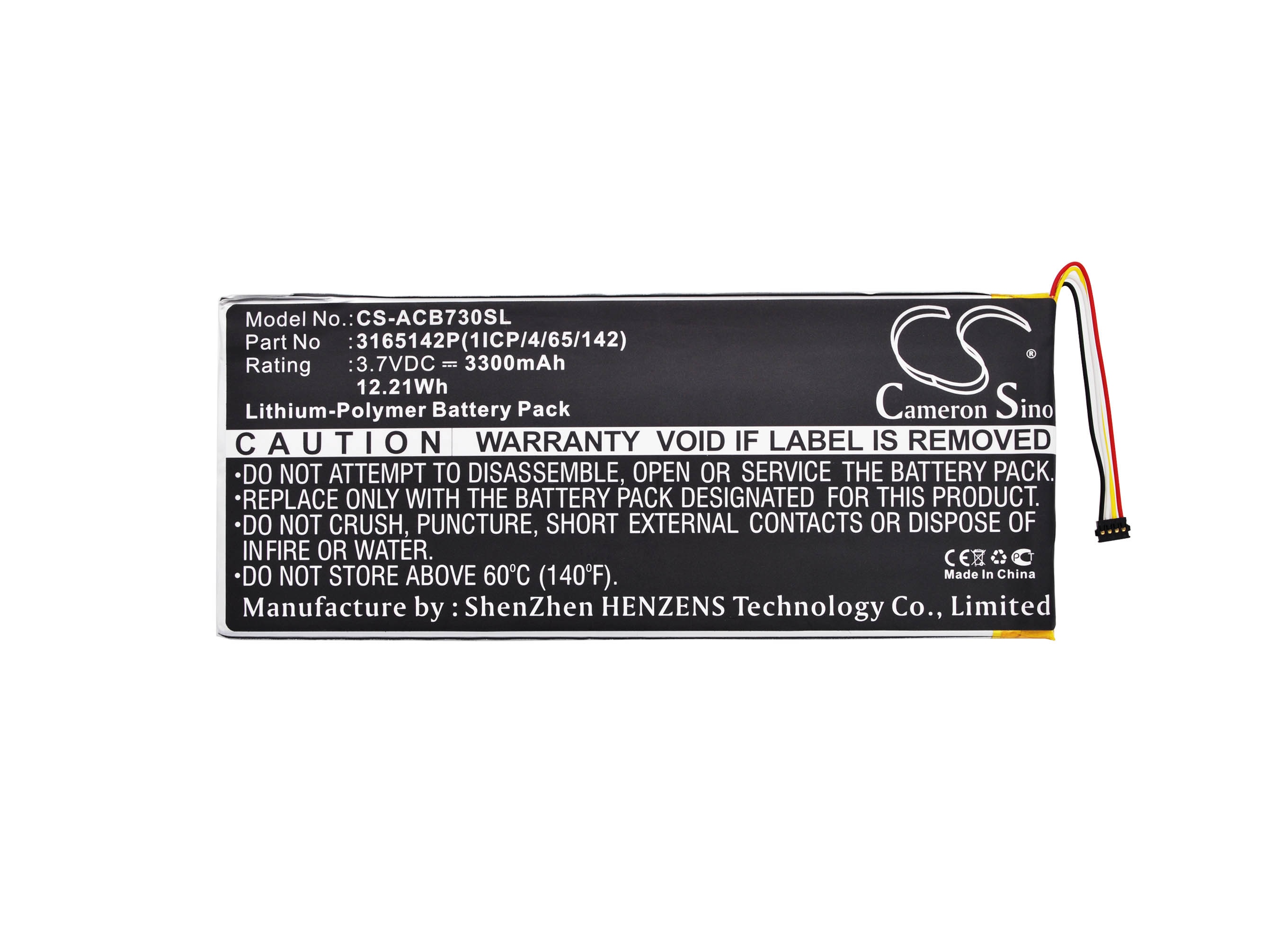 Cameron Sino 3300mAh Batteria 3165142 P, MLP2964137 per Acer A1402, Iconia uno 7 B1-730, iconia uno 7 B1-730HD
