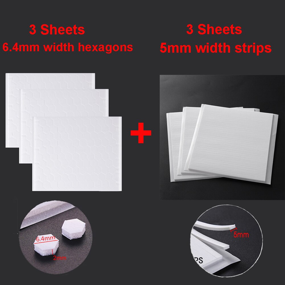 6pcs 3D Sheets White Sticky Foam Dots Double Sided Adhesive Foam Strips Sheets , for Scrapbook Crafting DIY Crafts: TT220TT233