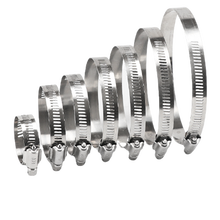 Abrazadera de manguera de tornillo sin fin de , abrazadera de tubo de Aro para manguera de acero inoxidable 304, soporte de montaje en poste de 10/20/30/40cm de diámetro