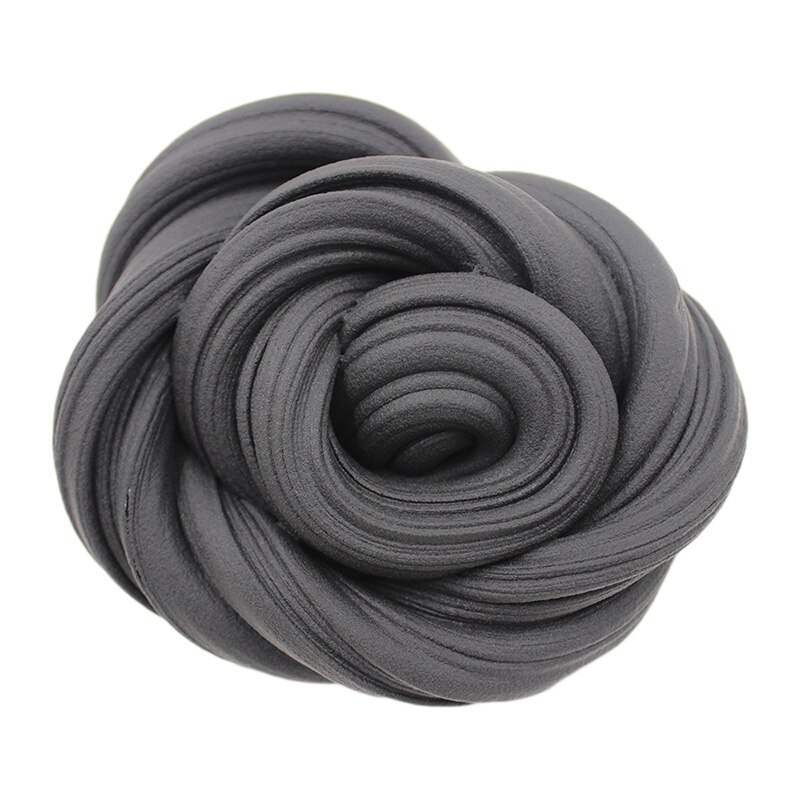 Colorful Fluffy Floam Slime Foam Beads Supplies Antistress Cotton Clay Magic Sand Toy Intelligent Plasticine for Kids: Black Slime