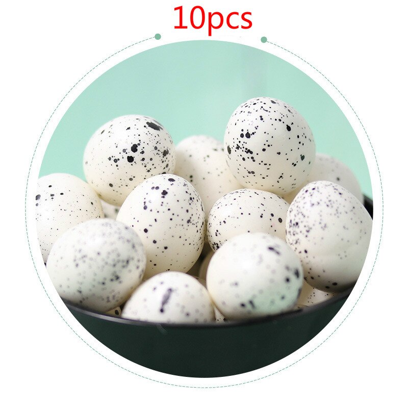 SUEF Handmade Vine Brown Bird Nest Easter simulation bird eggs House Home Nature Craft Decoration @4: C 10pcs