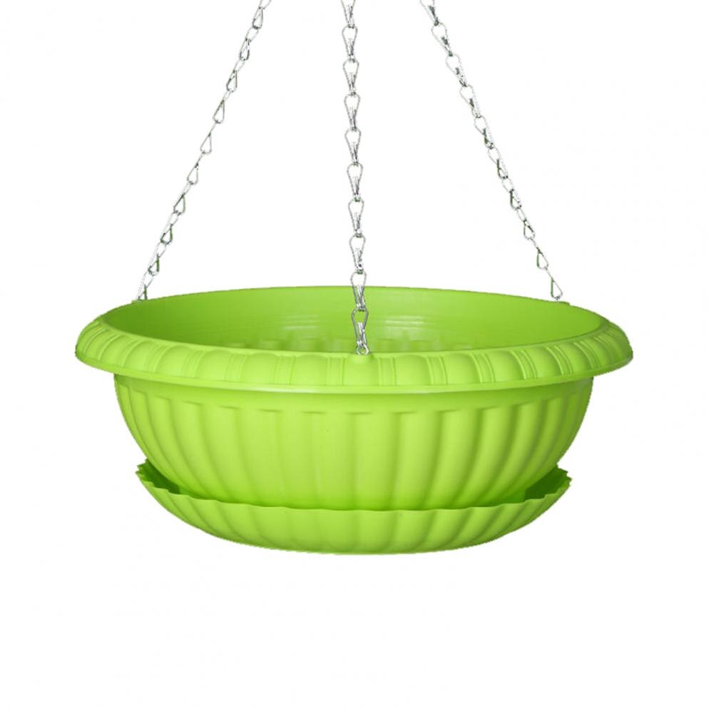 Bright Color Hanging Flower Pot with Chain Triangular Plastic Flower Holder Plant Pot Garden Pots Planters горшок для цветов