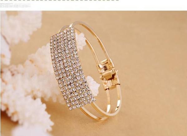 aristocratic elegance chiffon dress mopping the stars Fangzuan Bangles Accessories Www-com: Gold