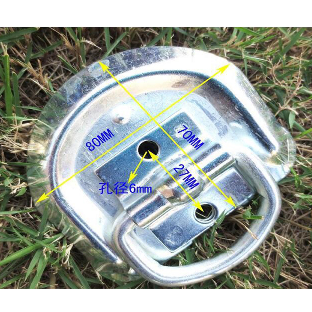 Lashing Rings D Ring Rope Chain Tie Down Ring Load Anchor Trailer Anchor Floor Mount Tie Down Ring 6mm Diameter