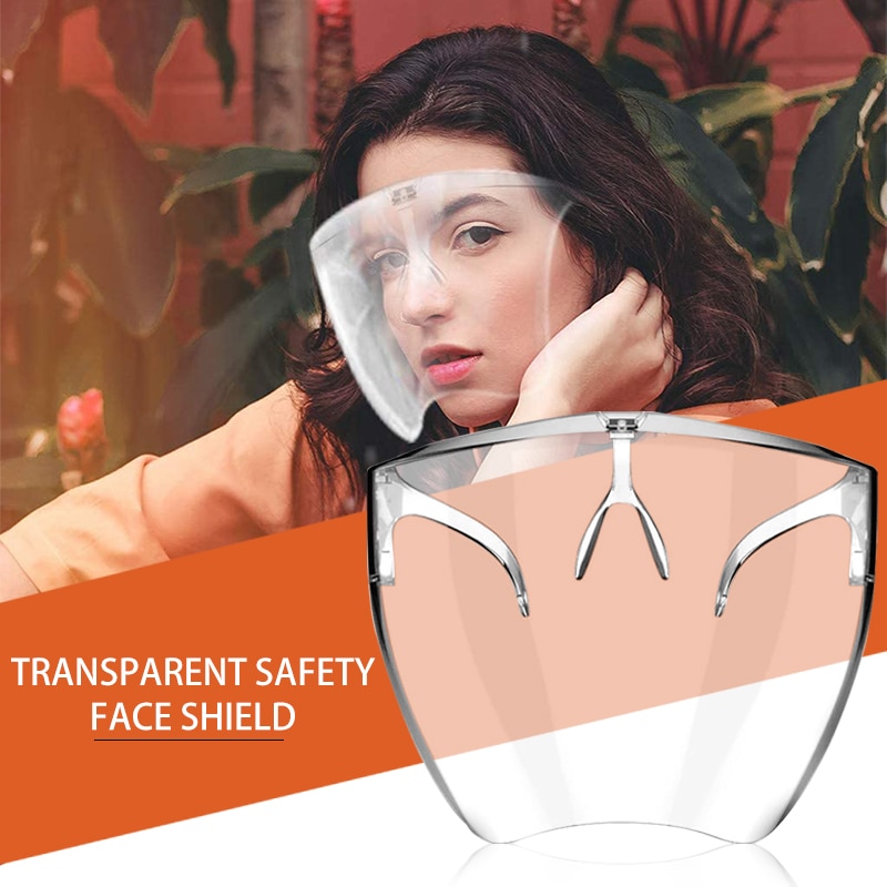 2/1Pcs Clear Veiligheidsbril Oogbescherming Half Gezicht Cover Transparant Gezicht Shield
