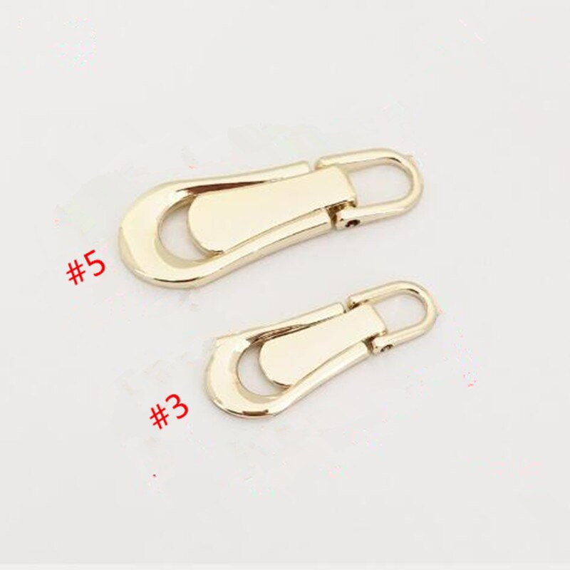 5 Pcs Hoogwaardige Rits Fixer Reparatie Pull Tab Instant Kit Zakken Rits Hoofdhuid Bag Pull Hoofd Vervanging Accessoires HYZ9243: Light gold(3)