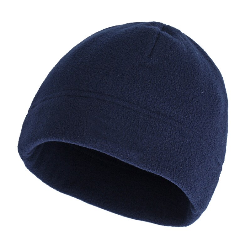 Outdoor Fleece Sport Cap Mannen En Vrouwen Camping Wandelen Hoed Vissen Paardrijden Jagen Warm En Winddicht Winter Hoed: Navy blue