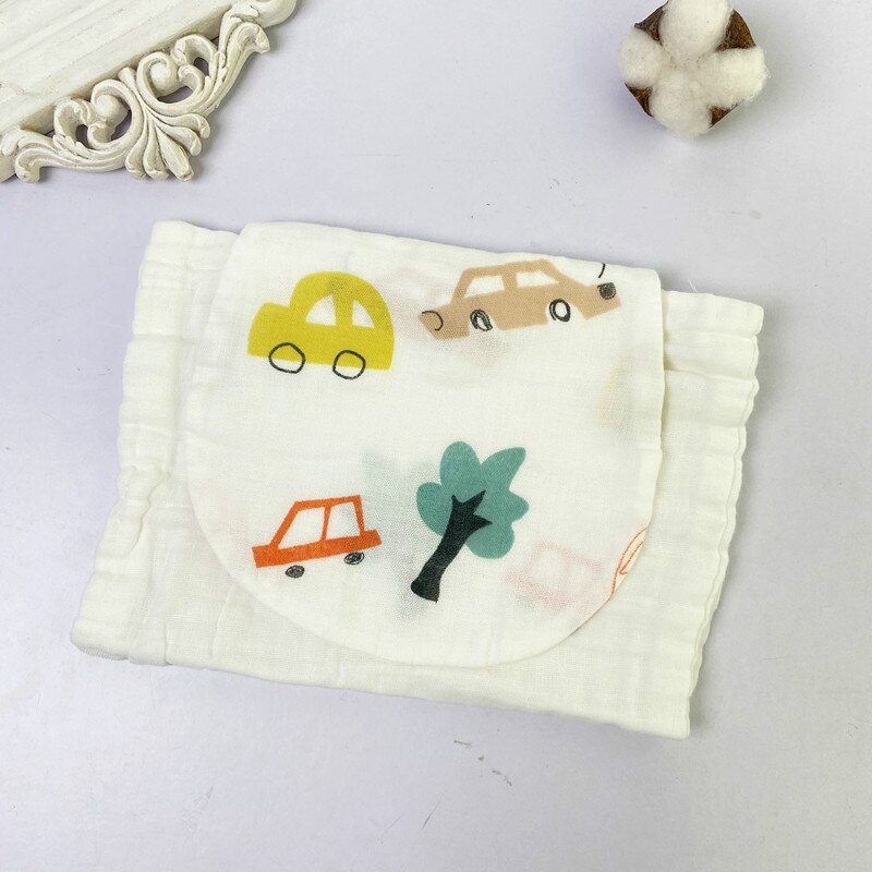 Tecknad fågel kanin elefant djur bebis spädbarn handduk svettabsorberande torkduk bomull dagis svettabsorberande handduk: Bil