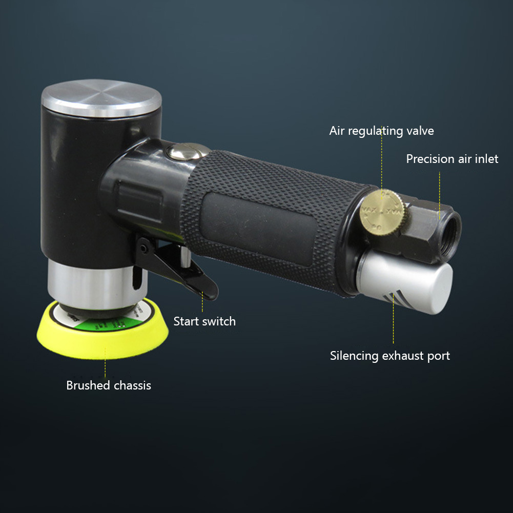 2inch Mini Orbital Air SanderPneumatic Polishing Grinding Machine Air Tools Buffer Dual Action Orbital Polisher for Car