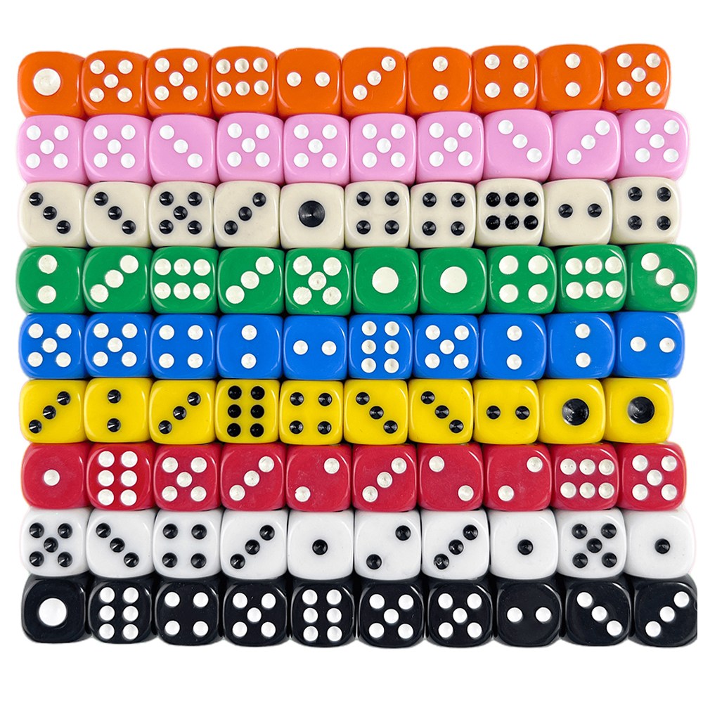 D6 jeu petits dés 14mm 10 pièces accessoires de points Standard pour jeu de société, jeu de table