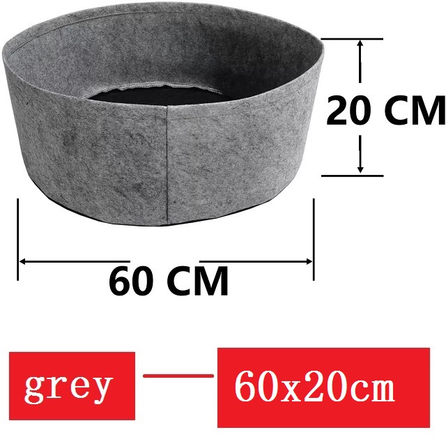 Round Garden Bed, Deep Soil Planting Container Grow Bags Durable Felt Fabric Planter Pot for Plants,Vegetables,Flowers, Herbs: black
