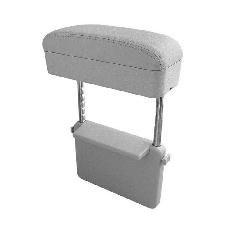 Universal Car Armrest Box Adjustable Elbow Support Auto Center Console Auto Seat Gap Organizer: gray