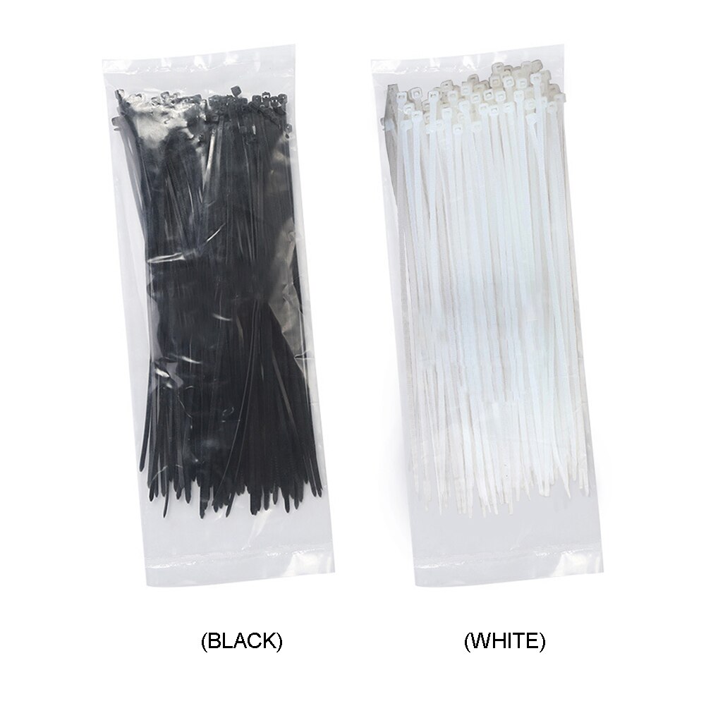 Self-locking plastic nylon tie Nylon cable tie fastening ring tie zip wraps strap nylon cable tie set for Packaging 100PCS