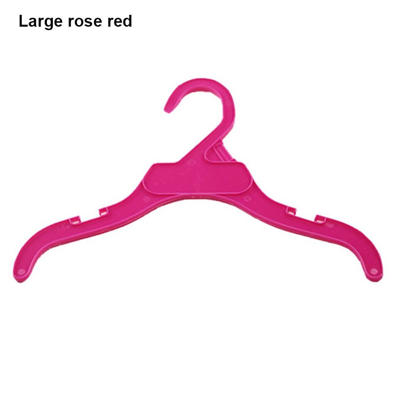 Pet Plastic Coat Hanger Dog Clothes Hanger Pet Clothes Hanger Children's Small Hanger: L rose Red