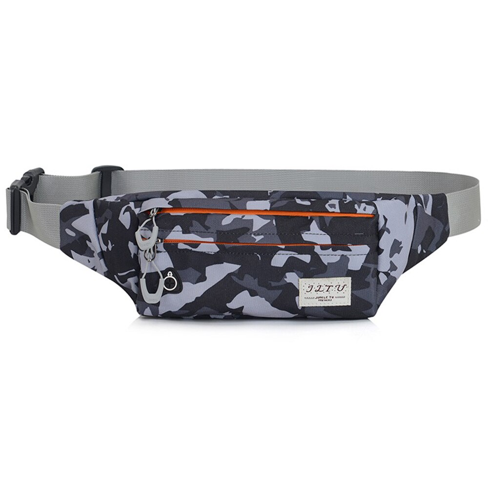 Heuptasjes, hardlooptasje, heuptasje voor mannen en vrouwen, verstelbare rugzakken voor buiten, fietsen, wandelen, heuptasje, telefoontasje, portemonnee: Grijze camouflage
