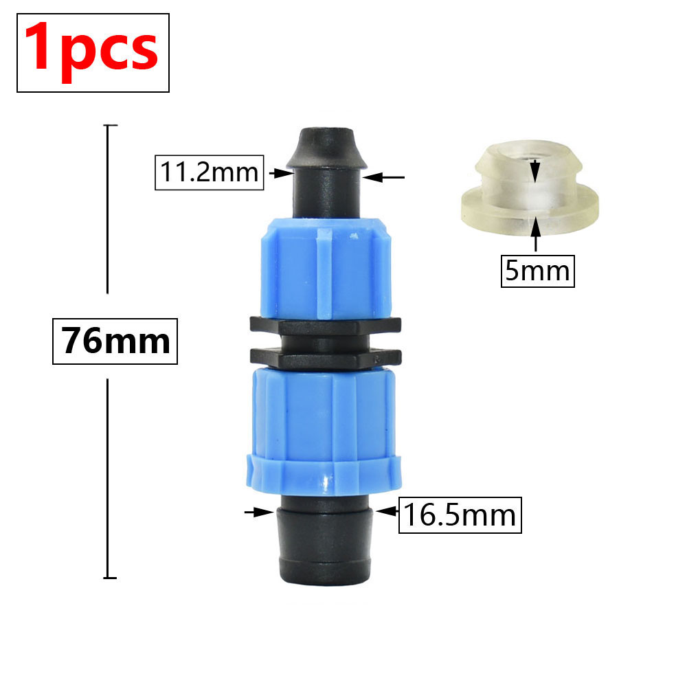 16mm Drip Tape Hose Connectors Tap Straight Tee Elbow End Plug Greenhouse Farm Garden Water Connector Drip Irrigation System: green