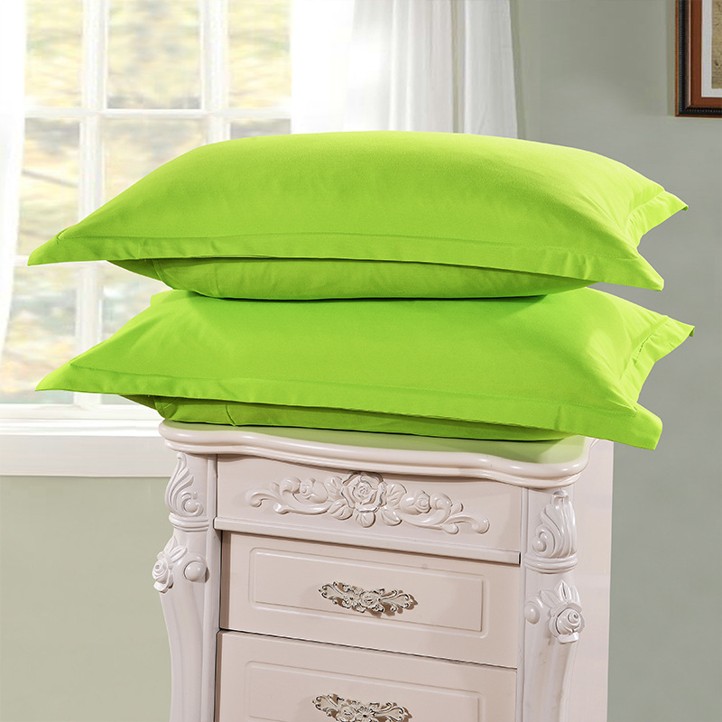 Vaaleansininen väri tyynyliina yksivärinen 100%  polyesteri tyynyliinat lyhyt tyylinen tyynynpäällinen 1 kpl 48cm*74cm xf336-8: Vihreä