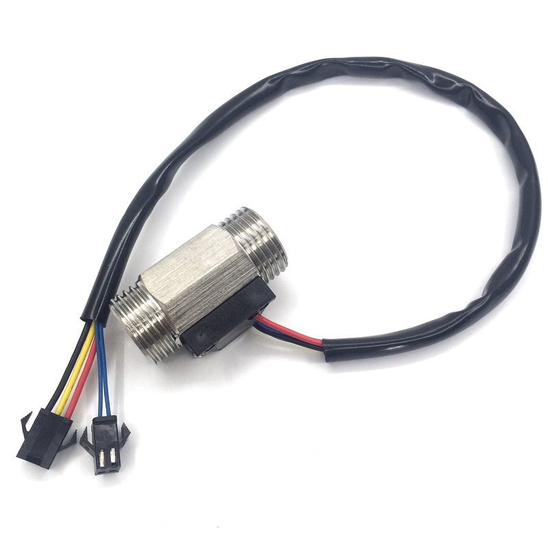 SUS304 G1/2&quot; Water Liquid Temperature Measurement Flow Sensor Meter Hall Effect