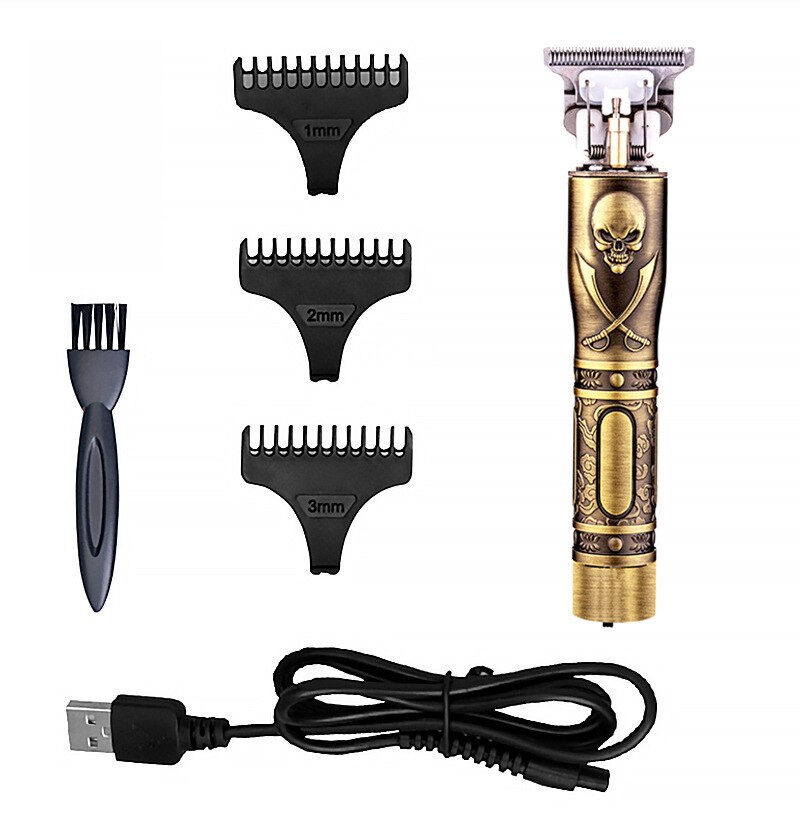 Cortadora de pelo de 0mm, cortadora de pelo con huecos, maquinilla de afeitar, barbero, máquina de corte, afeitadora inalámbrica recargable para hombres: updated version