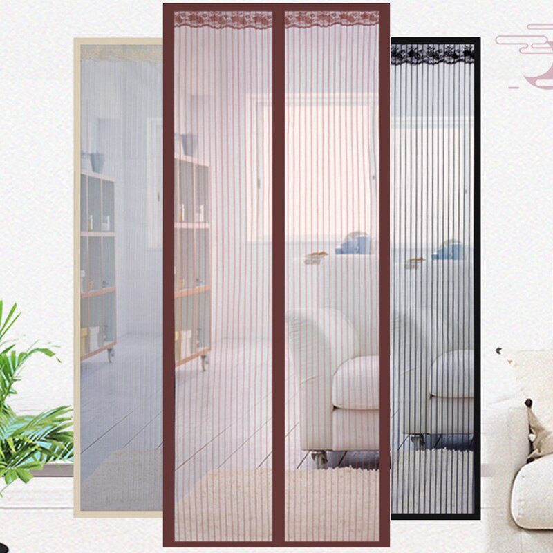 Magnetic Door Curtain Temporary Door Cover Anti Mosquito Walk Through Freely for Summer can CSV