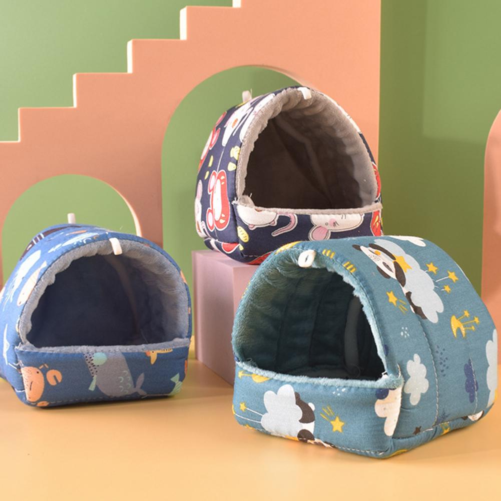 Guinea Pig Nest Hamster House Cute Cage Rabbit Squirrel Winter Warm Mat Hamster House Small Animal Sleeping Bed Pet Hanging Cage