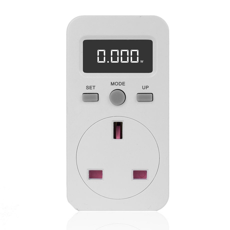 Digital Power Meter Plug-In Socket Electric Wattmeter Energy Monitor Uk Plug