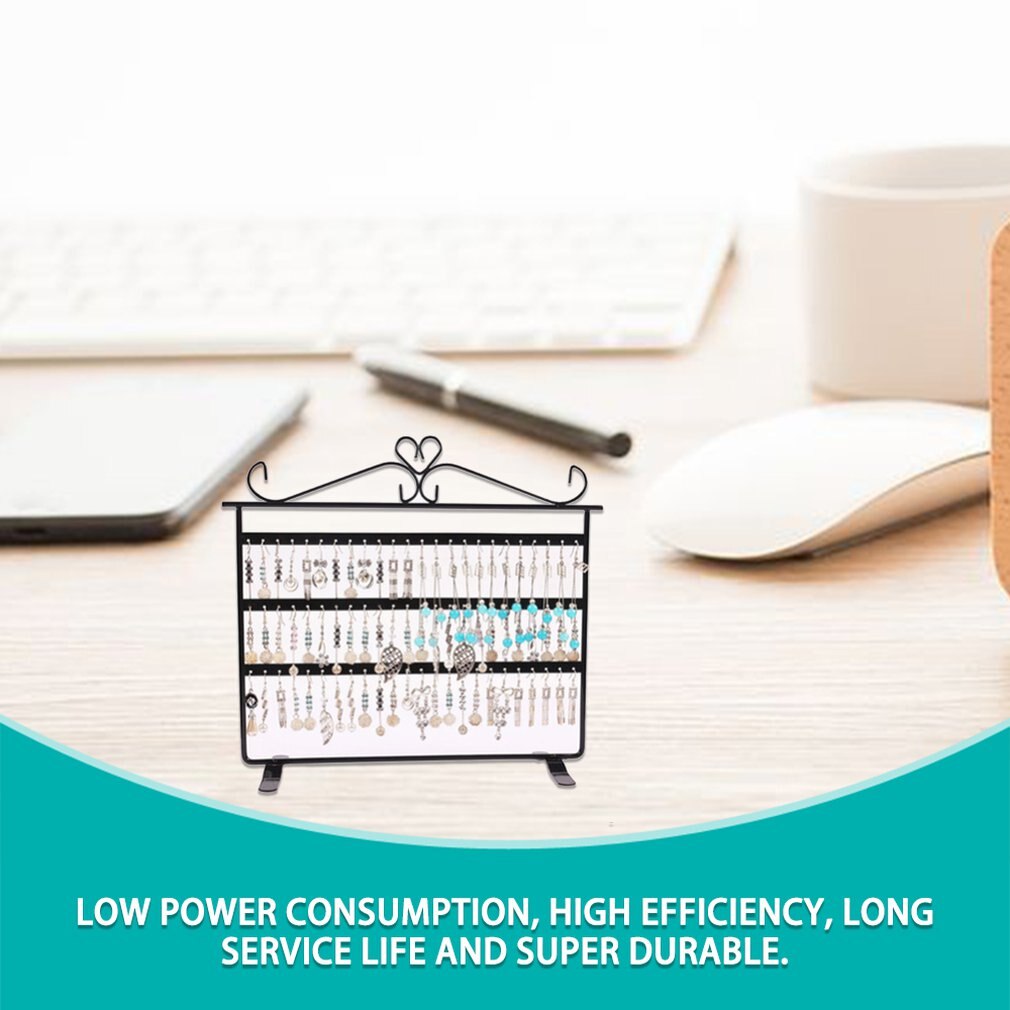 Sieradenhouder met 72 gaten voor oorbellen/kettingen/oorstekers, metalen sieradenorganizer, platte oorbellenhouder