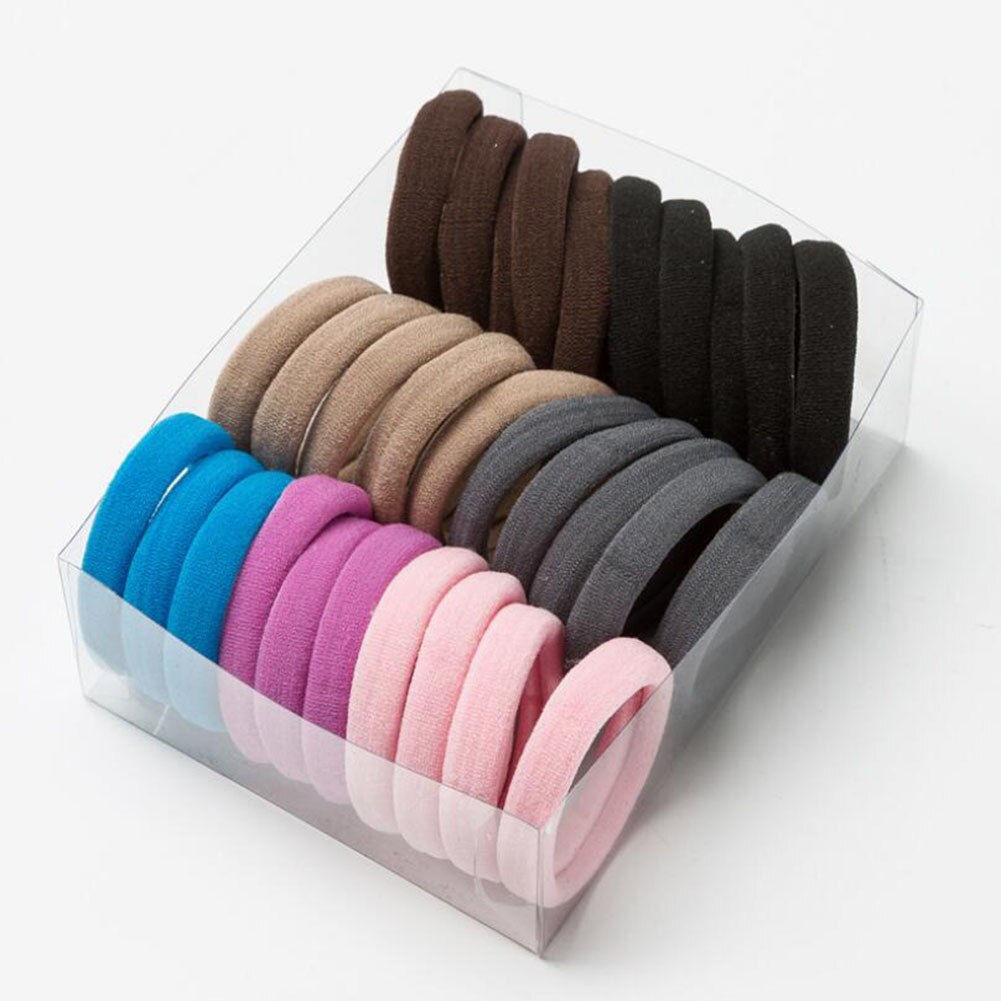 30PCS/Set Women Girls Colorful Nylon Elastic Hair Bands Ponytail Holder Rubber Bands Scrunchie Headband Hair Accessories
