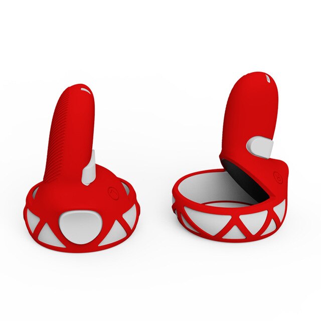 Vr Helm Beschermende Front Cover Voor Oculus Quest 2 Siliconen Anti-Throw Bescherming Shell Voor Oculus Quest 2 Headset accessoires: Red Handle