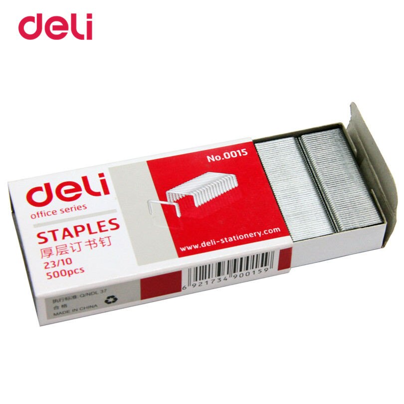 12mm hight nietjes crwon nagels voor deli Officel Metalen Normen Nietjes 23/10 Size Zilver 500 stuks EEN doos Normale Nietje