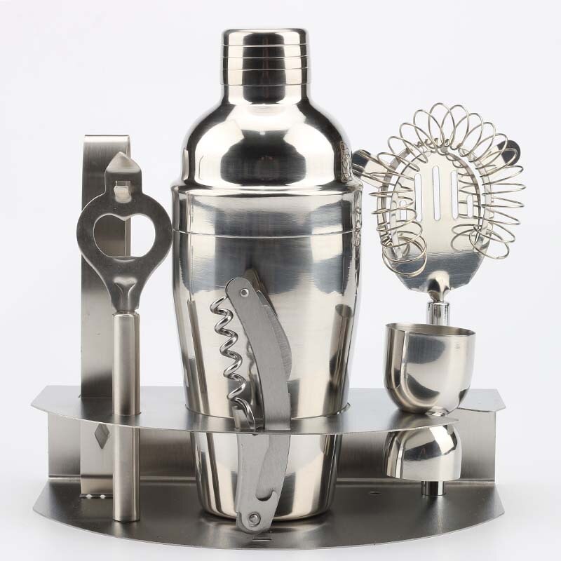 Stainless steel bartender set stainless steel set 7 piece set 12 piece set whiskey decanter set vino