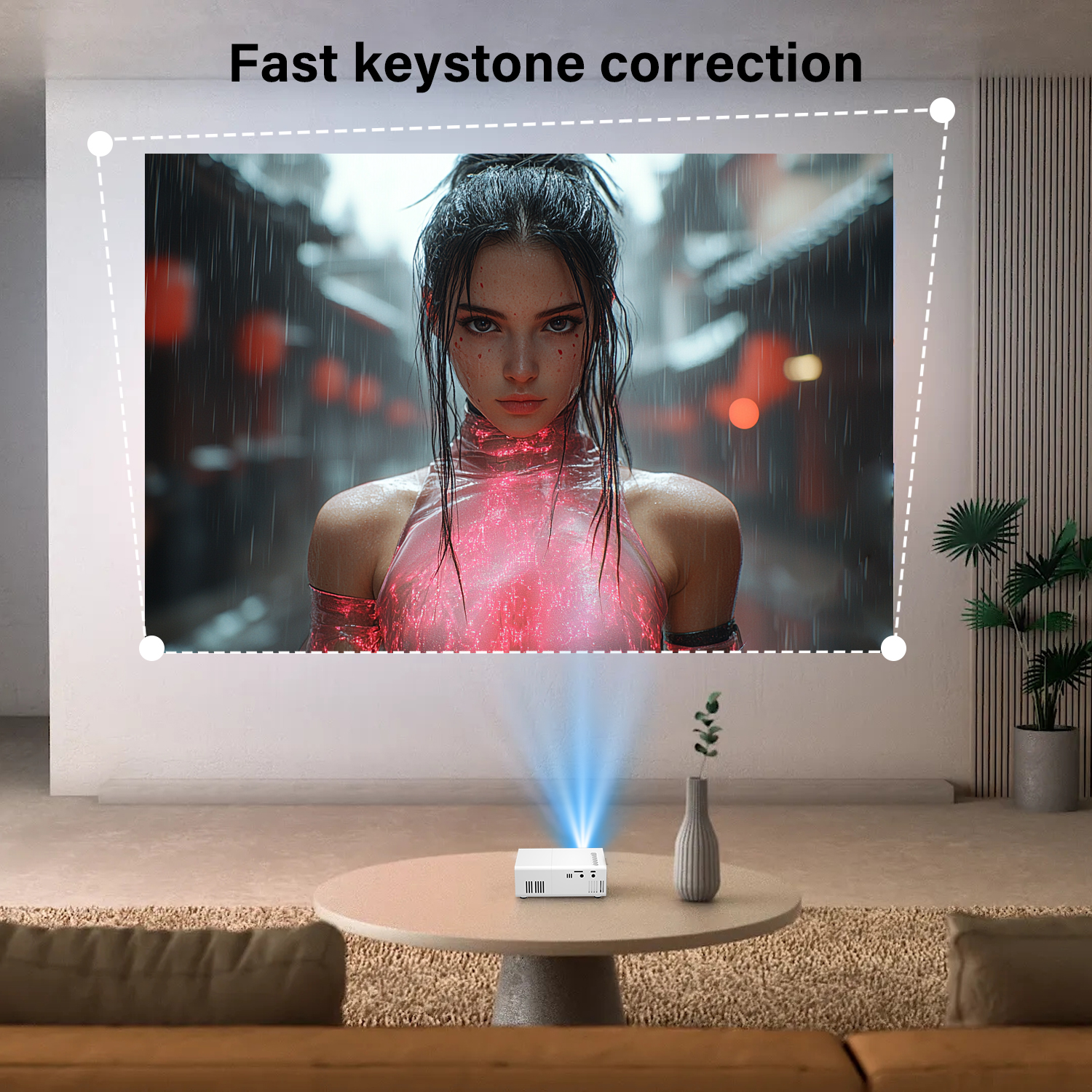 Projektor, kompakter tragbarer Projektor, USB-HDMI-Unterstützung, Mini-HD-Heimkino-Filmvideo für drinnen und draußen