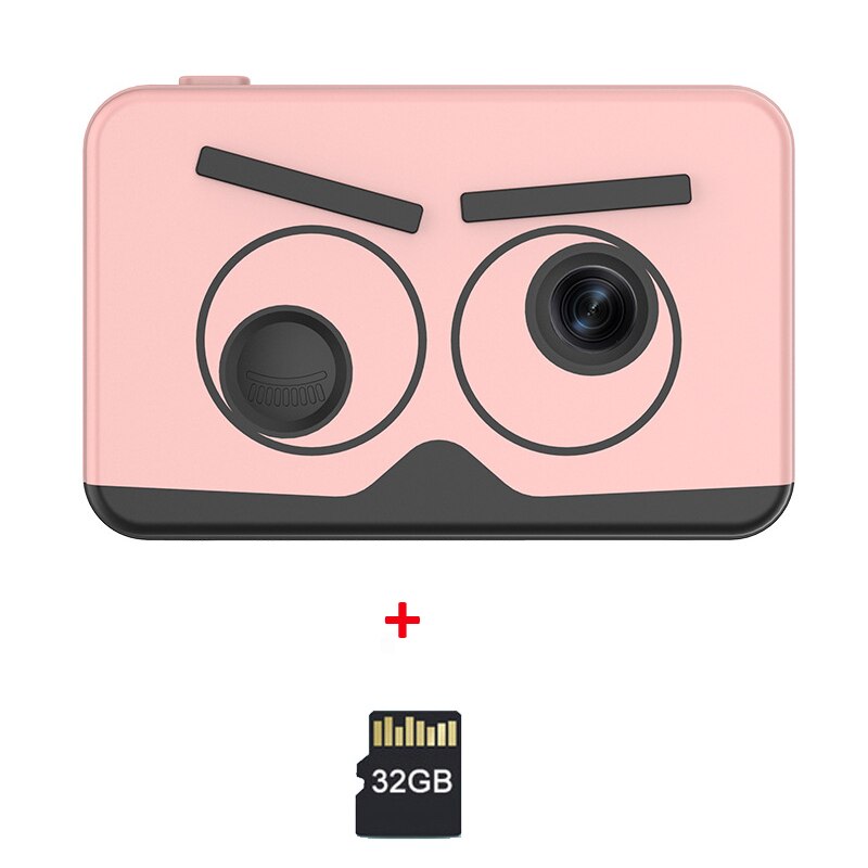 Kids Camera Leuke Cartoon Digitale Camera Voor Kinderen 1080P 20MP 2.0 Inch Scherm Foto Video Camera Voor jongens Meisjes: Pink-32GB