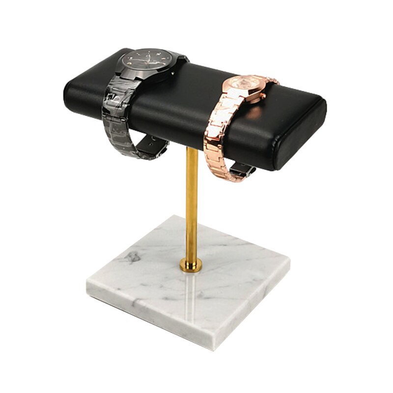 Wit Marmer Base Horloge Stand Metalen Staaf Display Props Armband Display Stand Riem Sieraden Verlengen Plaatsing Stand