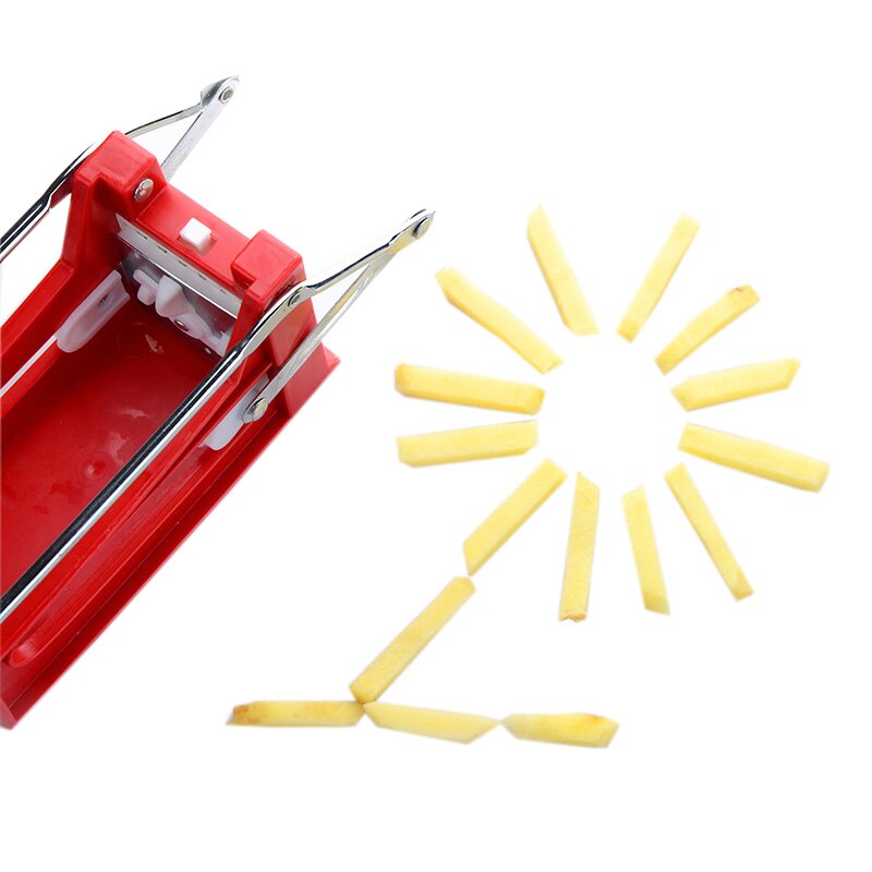 Stainless Steel Hand Push Type Potato Chipper Chip Cutting French Frie Slicer Maker Device Blade Chopper Kitchen Accessories