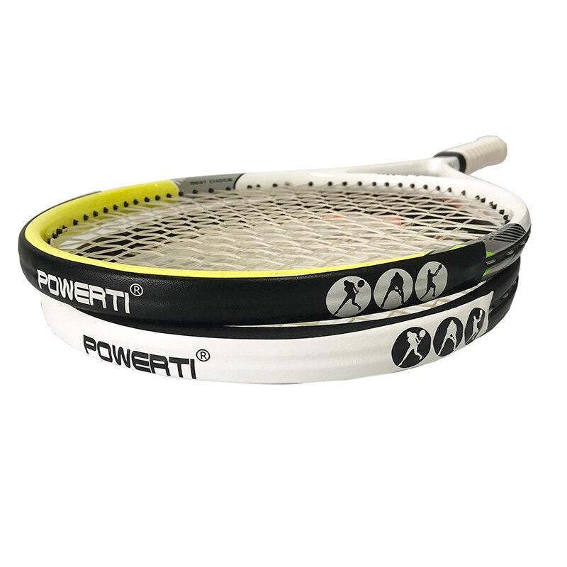 POWERTI Da tennis cornice proteggere dell'UNITÀ di elaborazione del Overgrip Viscosità Adesivi Racchetta Da tennis Nastro Ridurre L'attrito 5M in Bianco e Nero