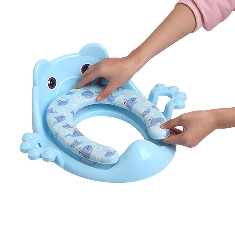 5 Colors Child Potty Toilet Trainer Potty Training Toilet Handle Backrest Toddlers Anti-Slip Toilet Training Seat Dropshiping